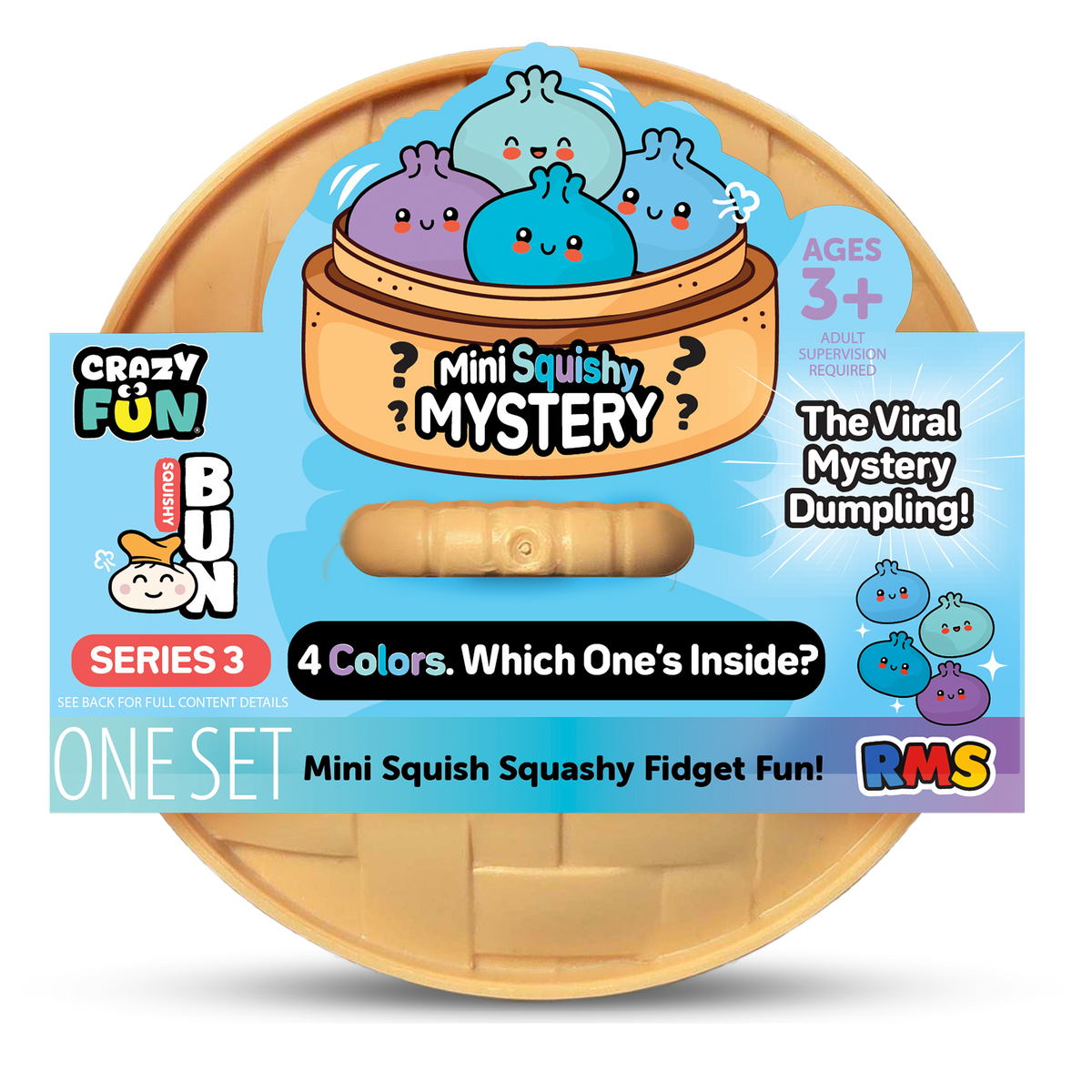Crazy Fun Mini Four Color Mystery Squishy Dumpling package