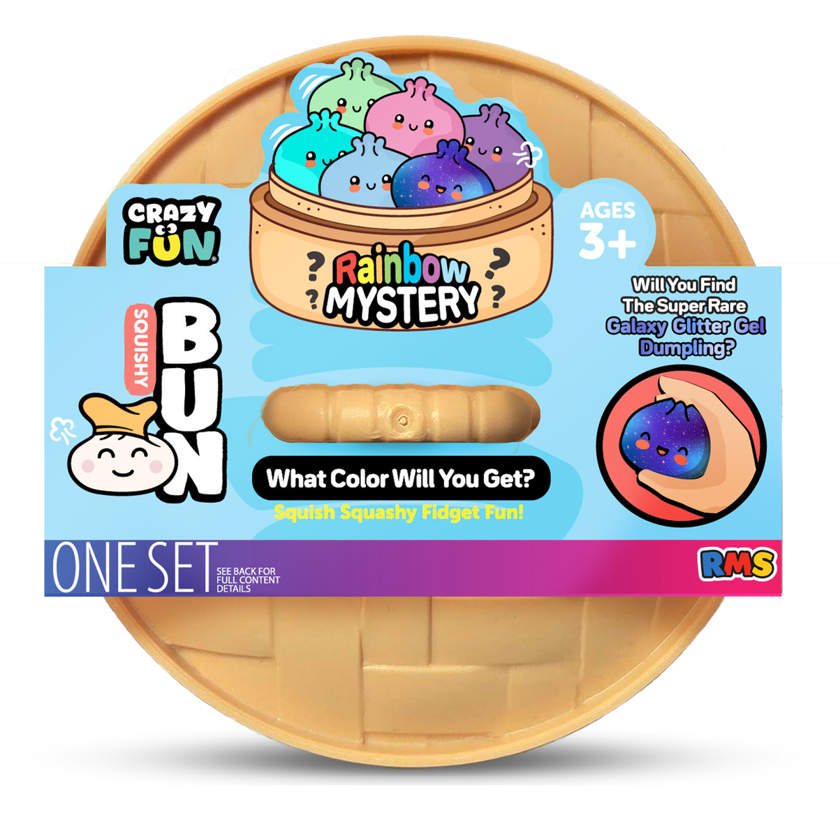 Crazy Fun Galaxy Glitter Gel Mystery Squishy Dumpling package