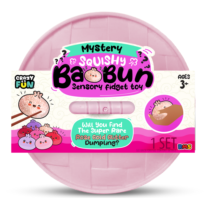 Crazy Fun Rose Gold Glitter Mystery Squishy Dumpling package