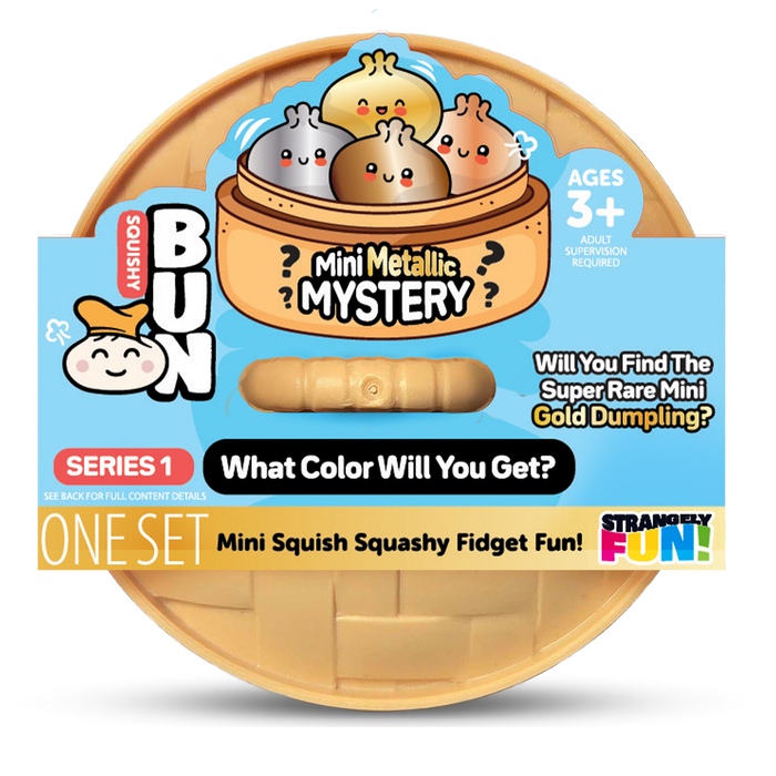 Crazy Fun Mini Metallic Mystery Mystery Squishy Dumpling package