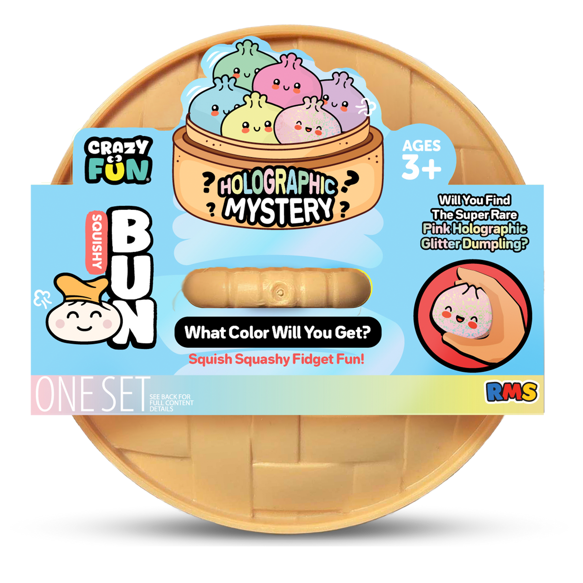 Crazy Fun Holographic Mystery Mystery Squishy Dumpling package
