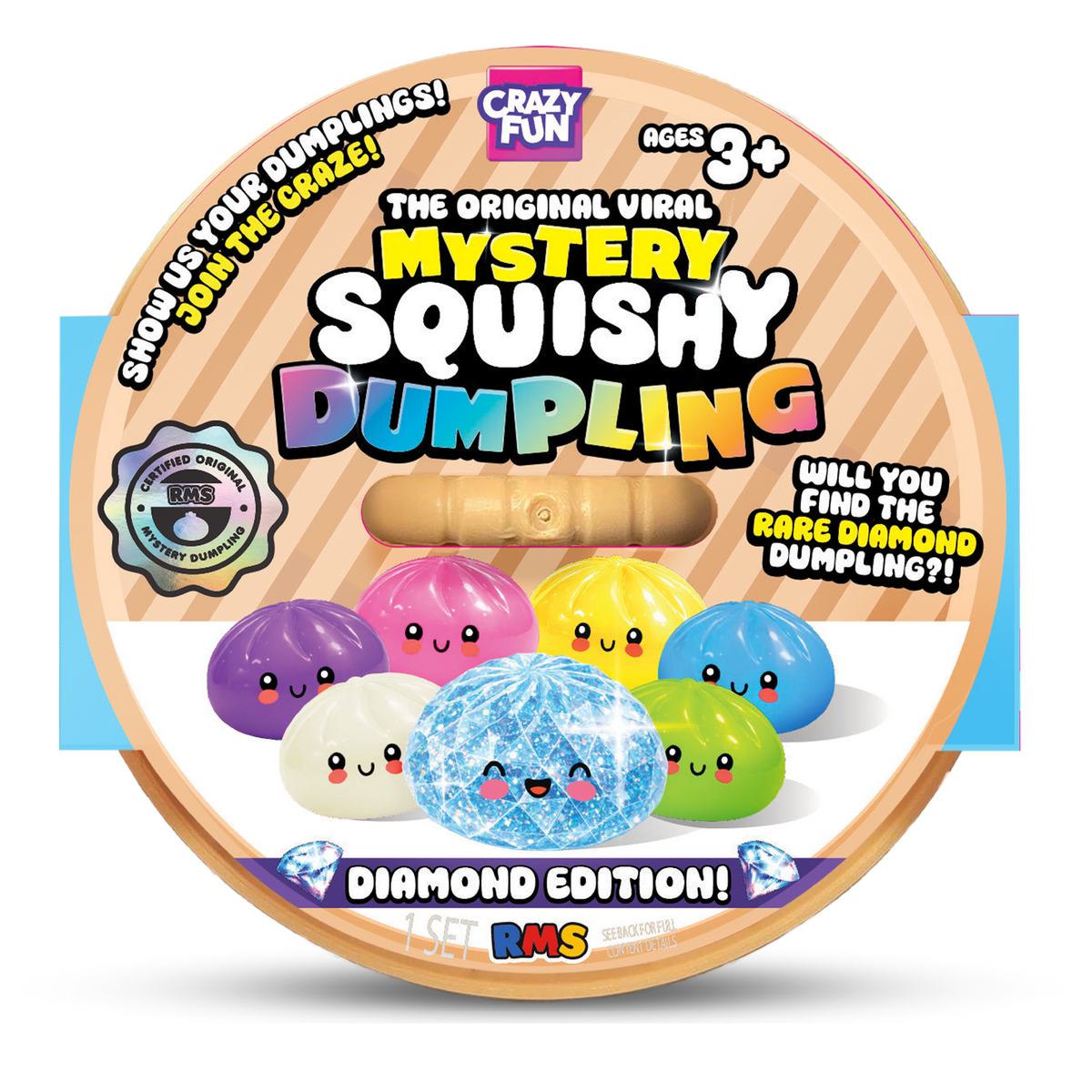 Crazy Fun Diamond Mystery Squishy Dumpling package