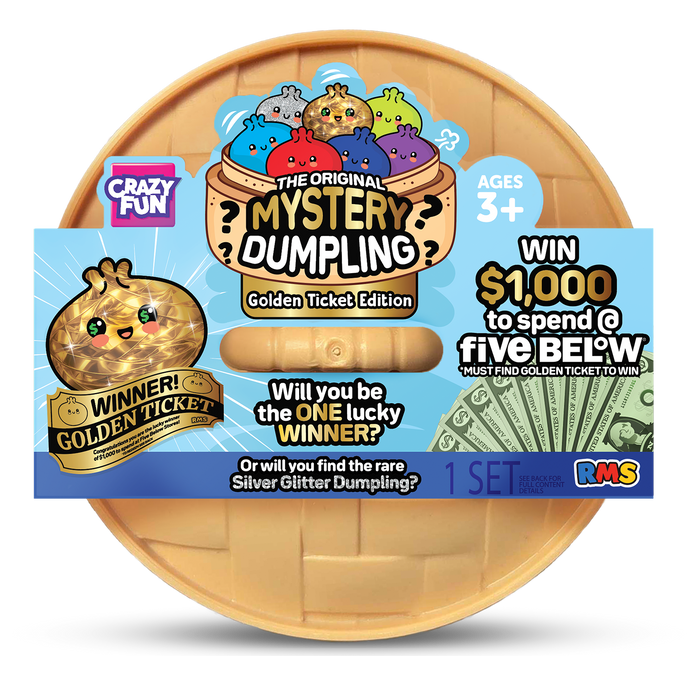 Crazy Fun Golden Ticket Mystery Squishy Dumpling package