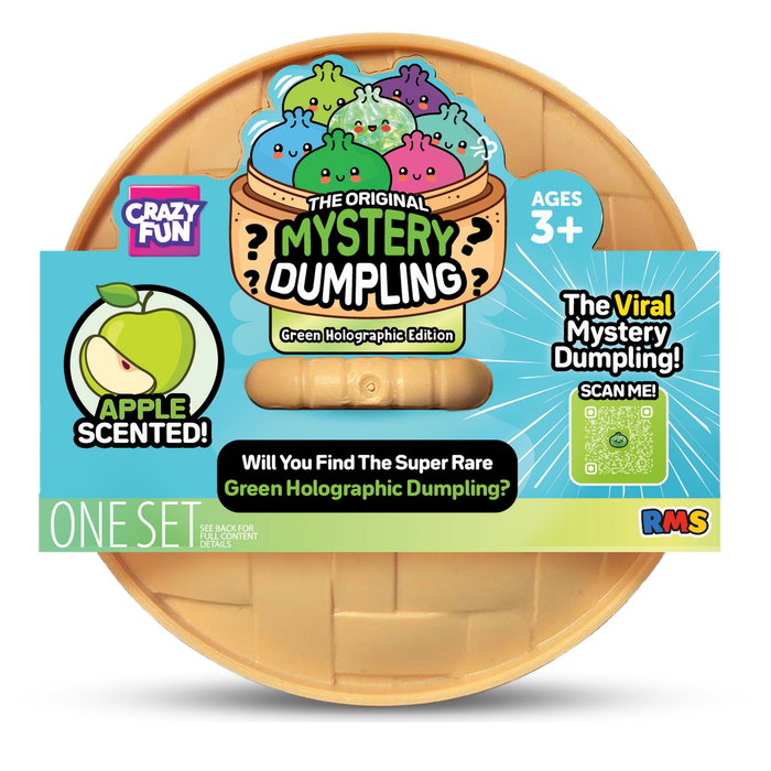 Crazy Fun Green Holographic Mystery Squishy Dumpling package