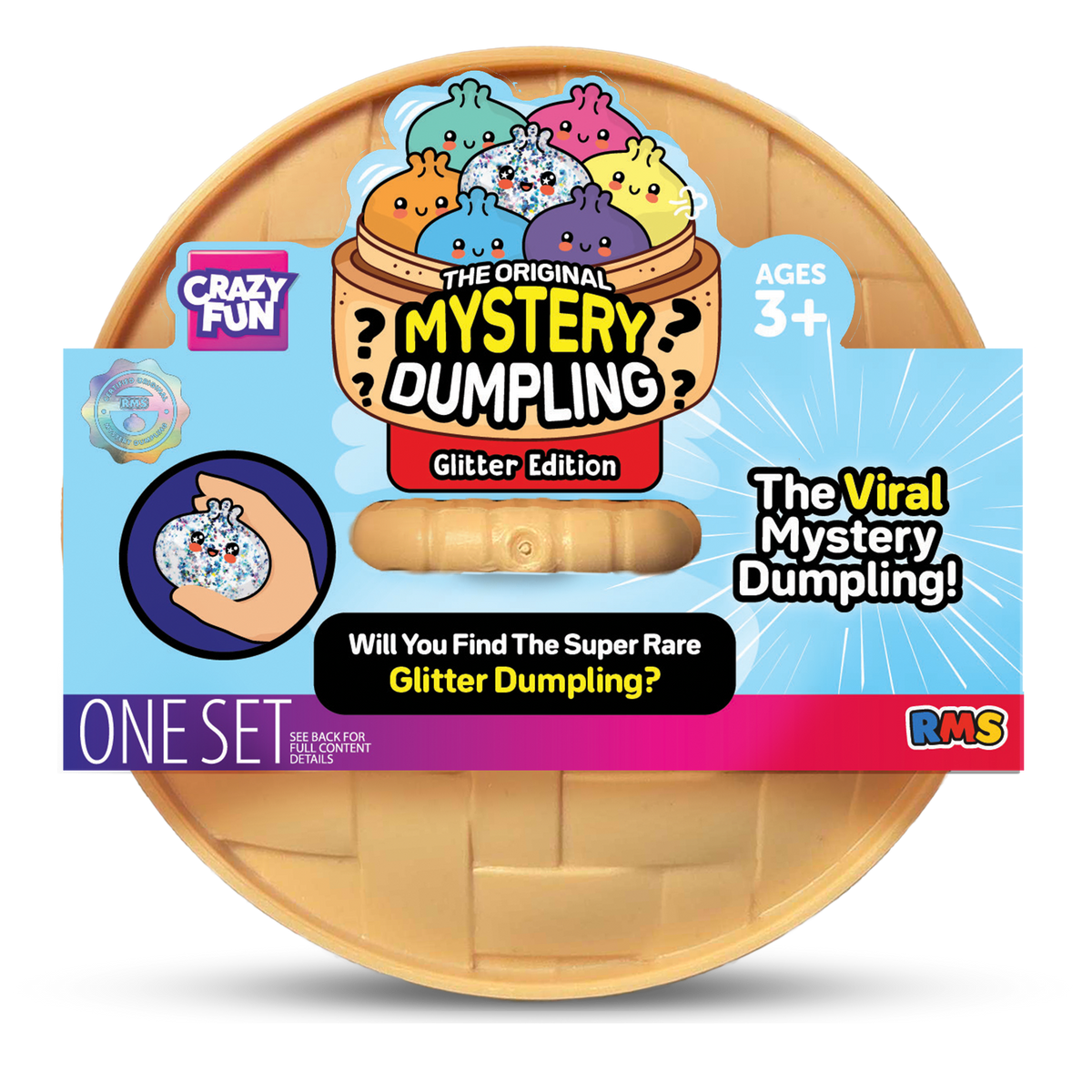 Crazy Fun Glitter Mystery Squishy Dumpling package