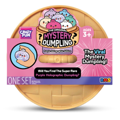 Crazy Fun Purple Holographic Mystery Squishy Dumpling package